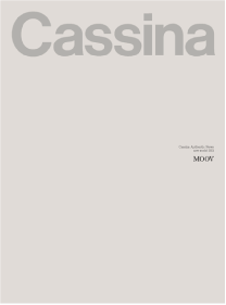 Cassina new model 2011 MOOV 新作リーフレット